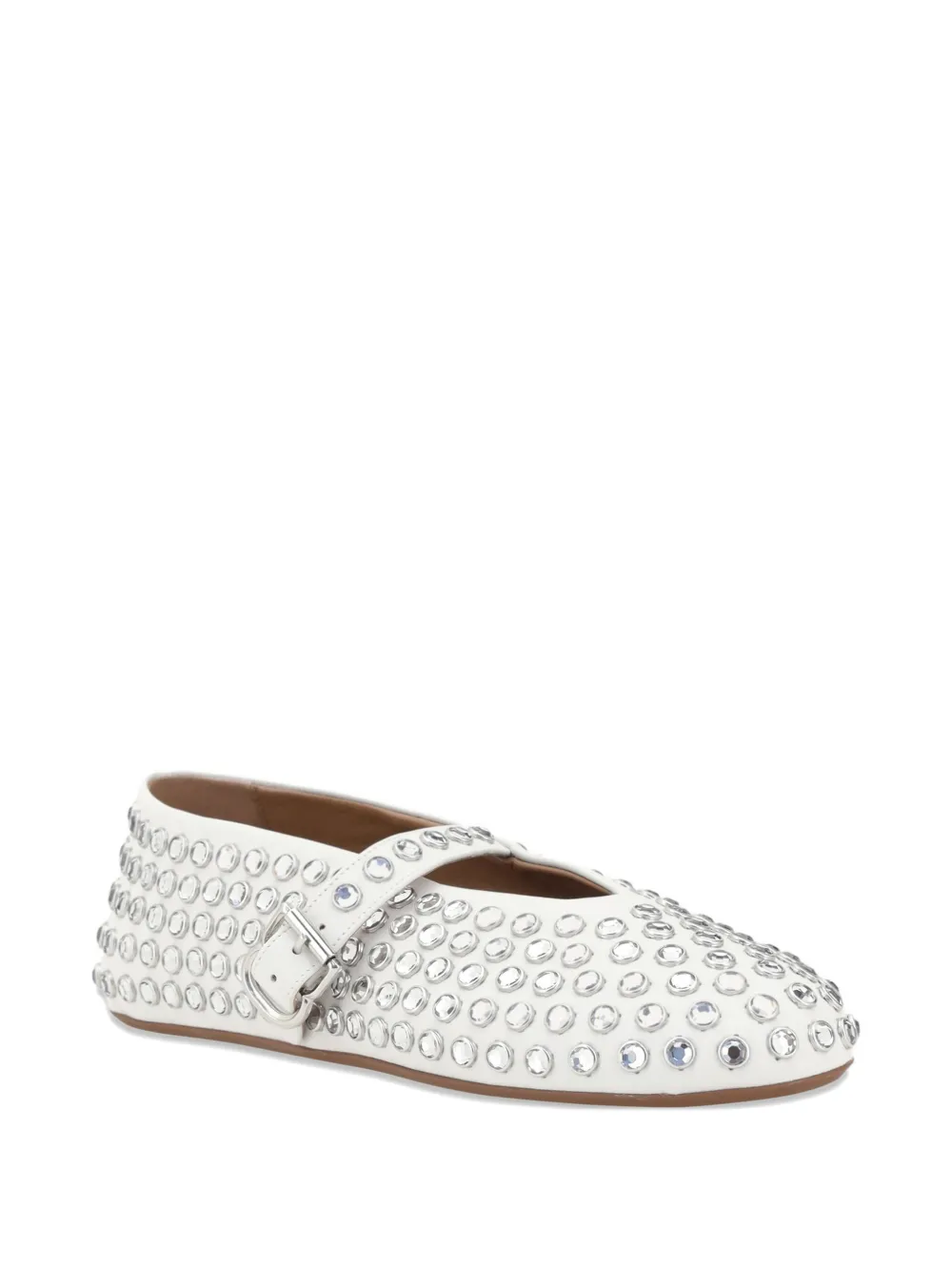 Alaïa crystal-embelished leather ballerina shoes | Image 2