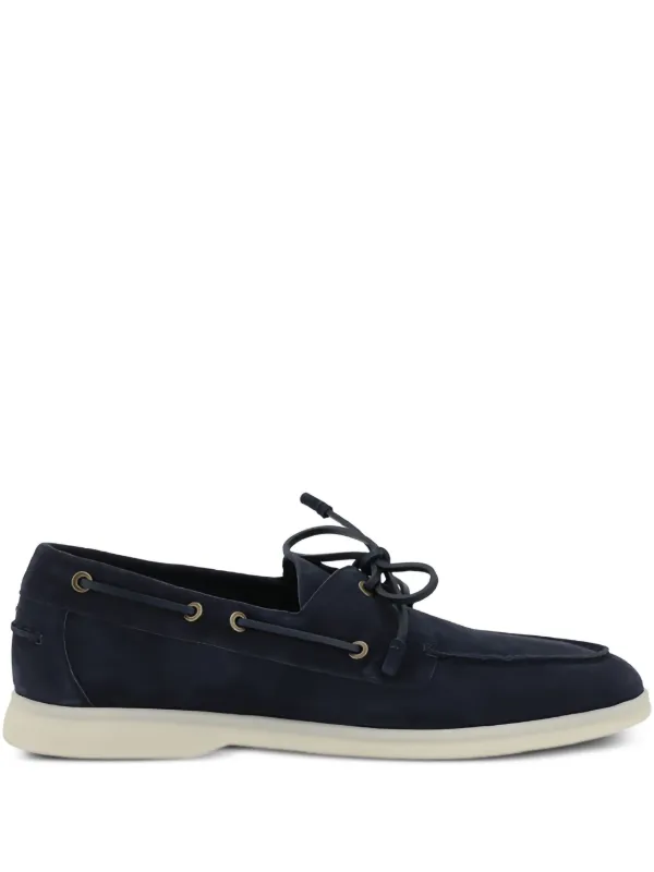 Loro Piana City Boat Shoes Blue FARFETCH PH