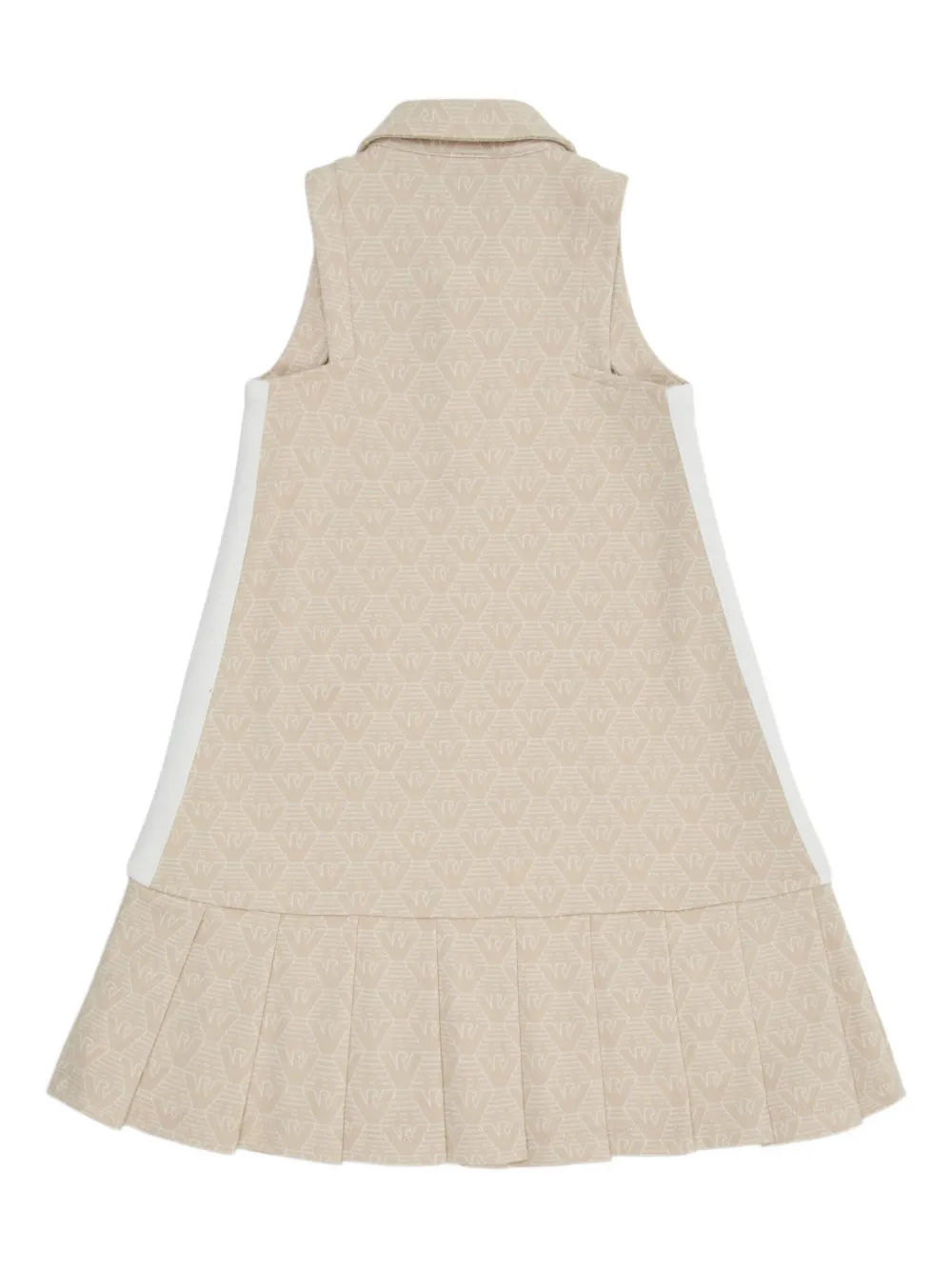 Emporio Armani Kids Jurk met monogram Beige