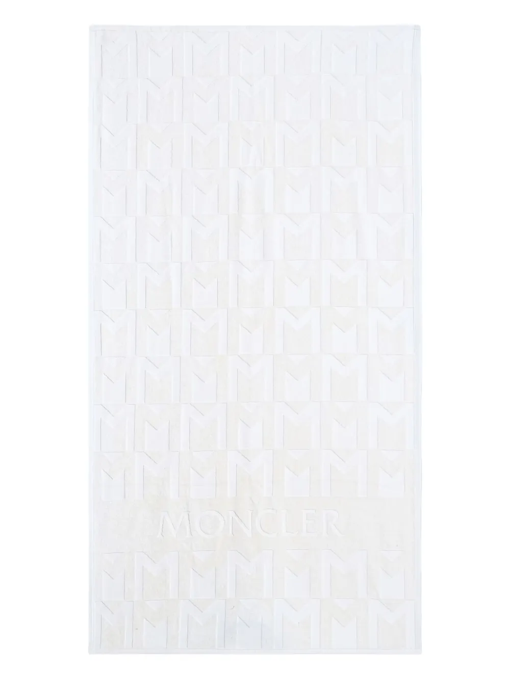 Moncler monogram rectangle towel | White | Image 1