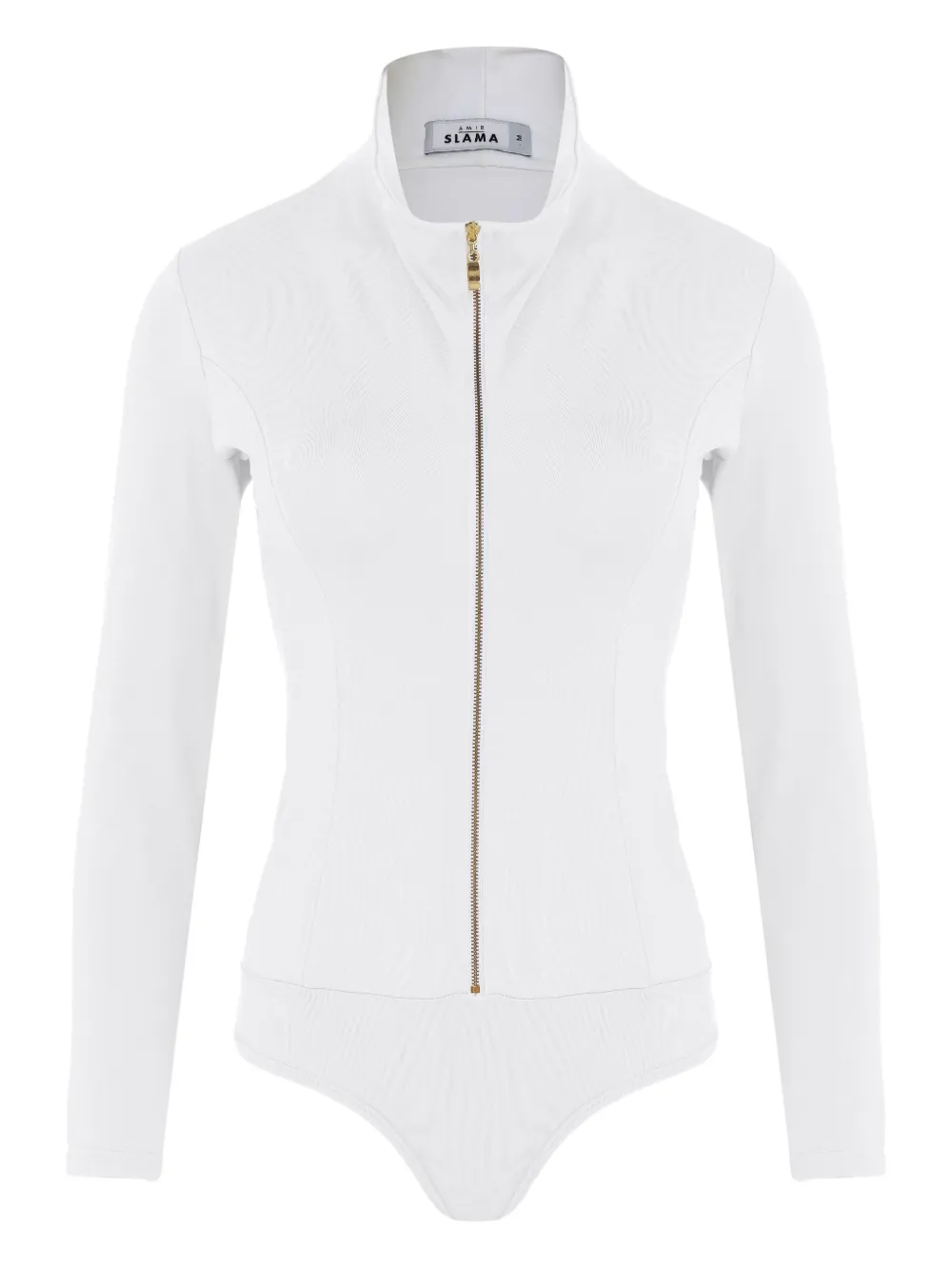 Amir Slama high-neck zip bodysuit Wit