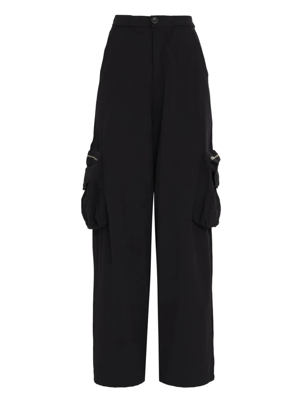 Amir Slama button-fastening cargo trousers Zwart