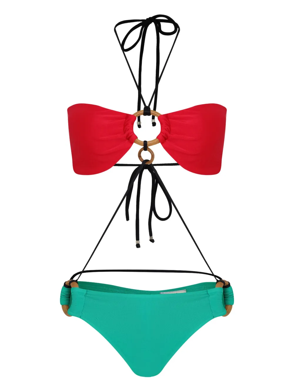 Amir Slama ring-detail bikini set Rood