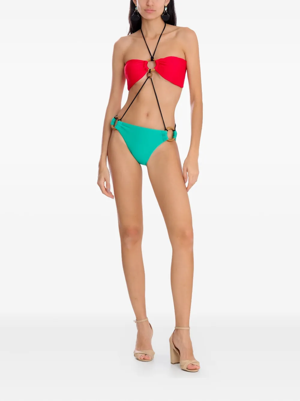 Amir Slama Ring-detail Bikini Set In Multi