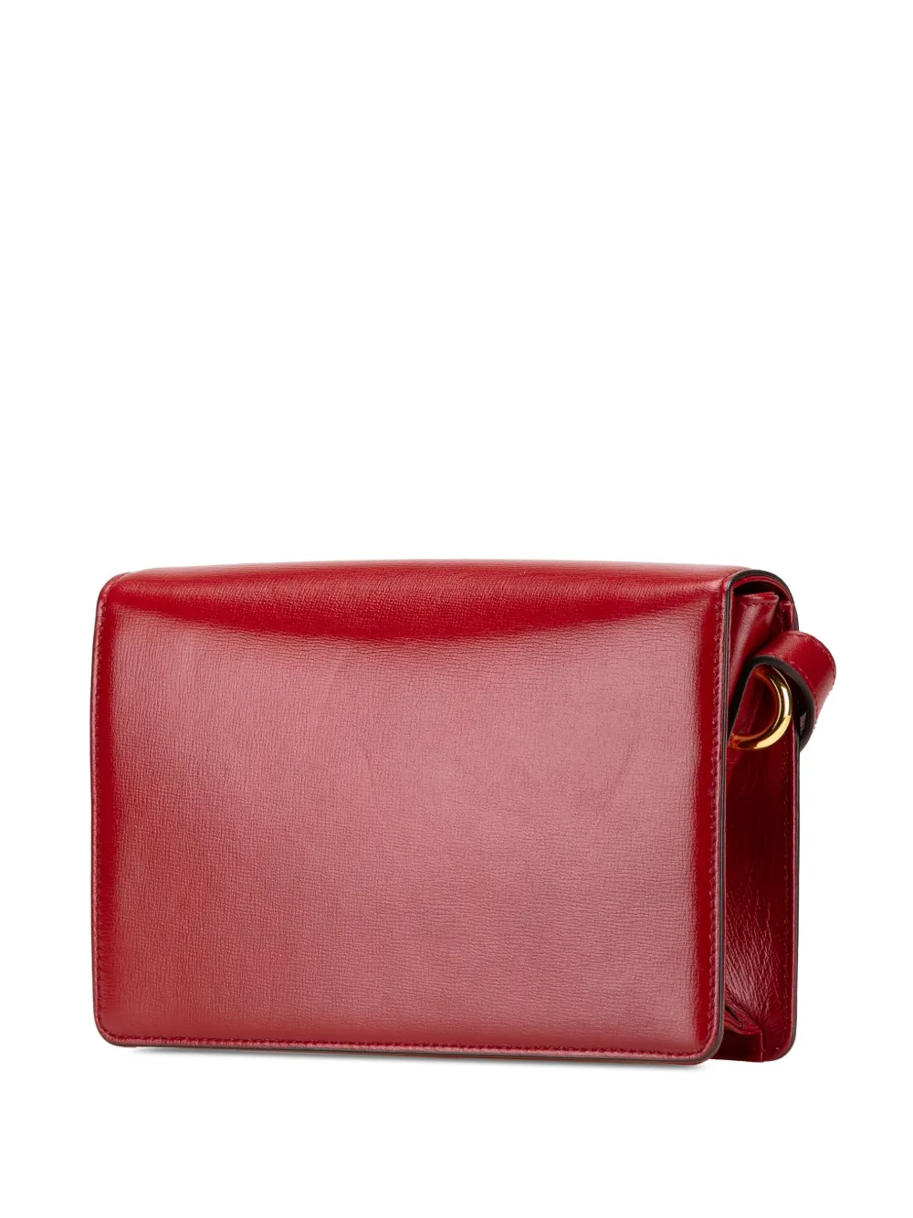 Pre-owned Gucci 2000-2015 Small Textured Calfskin Gg Ring Torchon Crossbody Bag