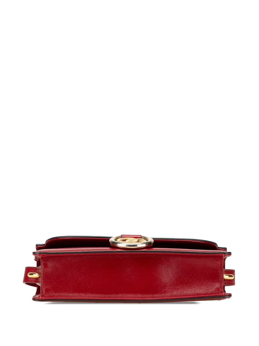 Pre-owned Gucci 2000-2015 Small Textured Calfskin Gg Ring Torchon Crossbody Bag