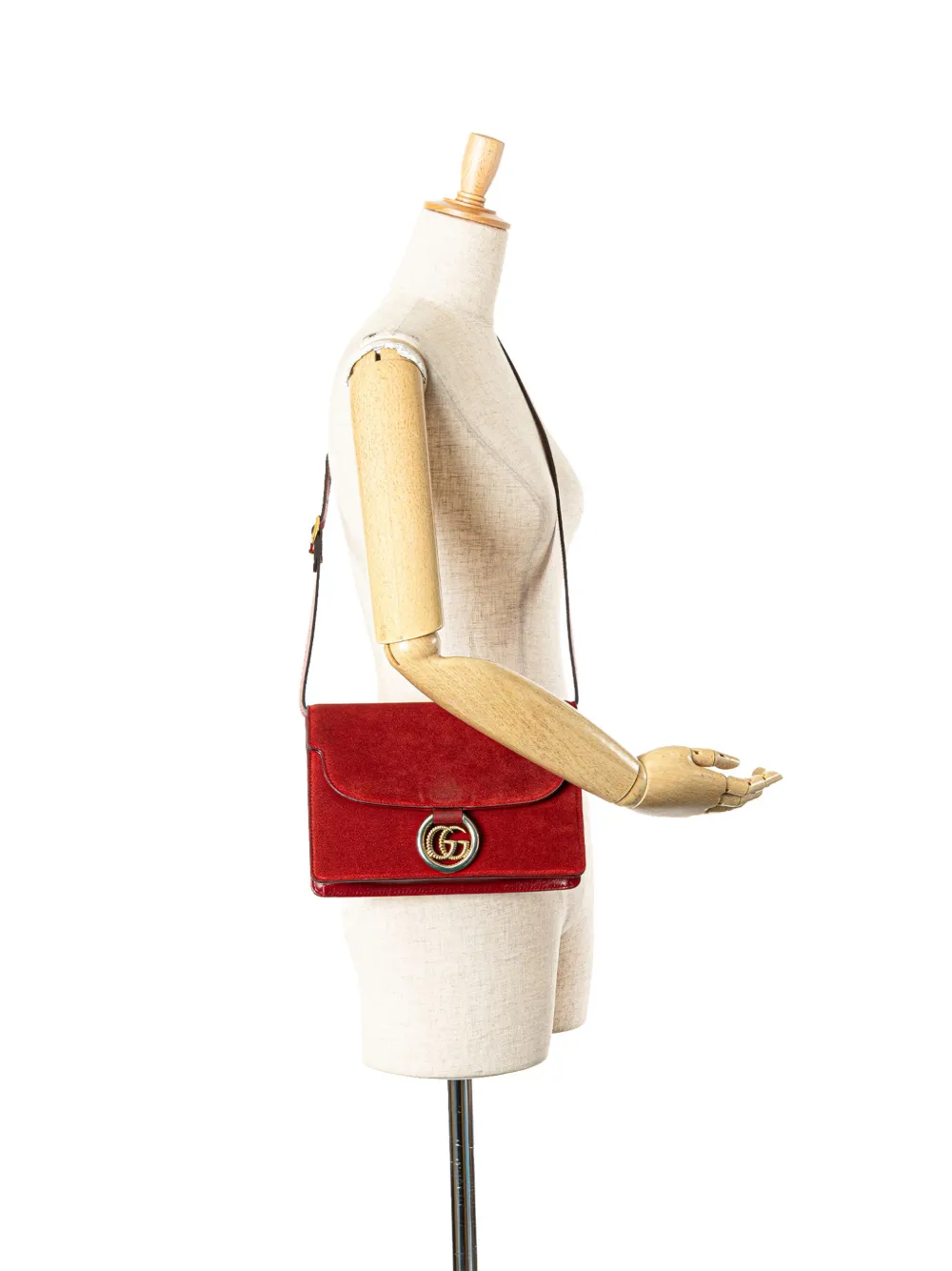 Gucci Pre-Owned 2000-2015 Small Suede GG Ring Torchon crossbody bag | Pre-Owned | Image 2