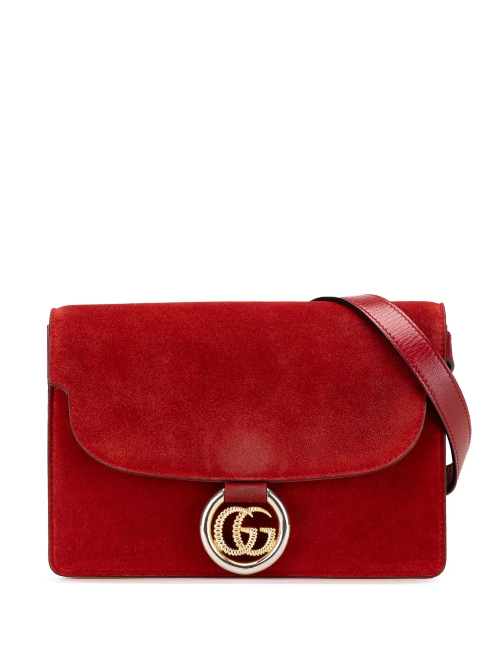 Pre-owned Gucci 2000-2015 Small Suede Gg Ring Torchon Crossbody Bag