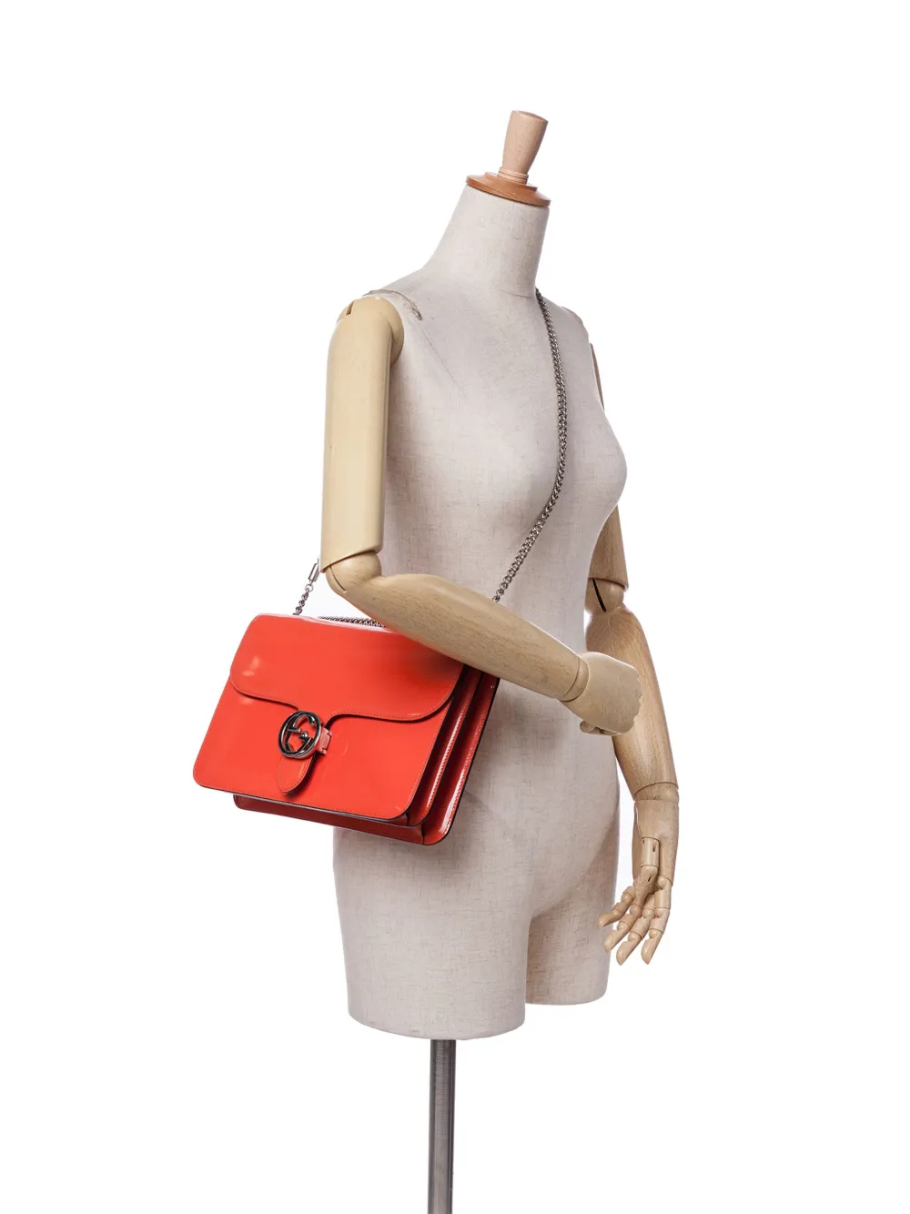 Gucci Pre-Owned 2016-2024 Medium Patent Dollar Interlocking G crossbody bag | Pre-Owned | Image 2