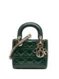 Christian Dior Pre-Owned 2019 Mini Patent Cannage Lady Dior satchel - Green