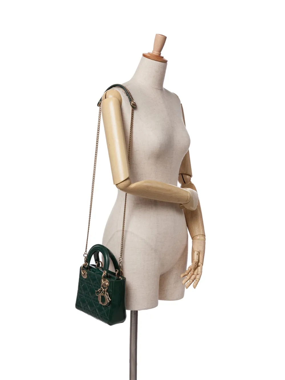 Christian Dior Pre-Owned 2019 Mini Patent Cannage Lady Dior satchel | Pre-Owned | Image 2
