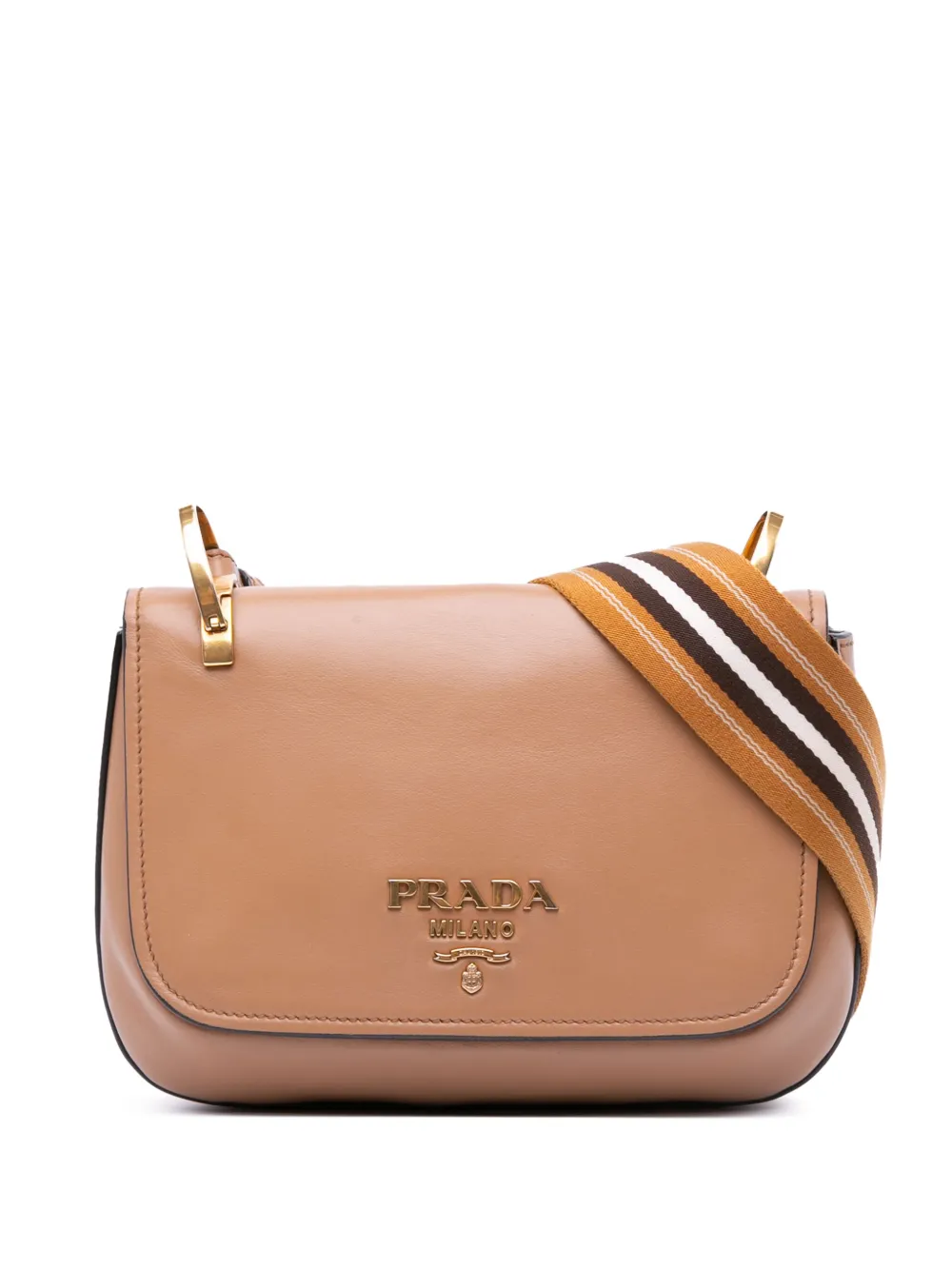 Prada Pre-Owned 2010-2024 シティ カーフ ピオニエール サドル ショルダーバッグ - ブラウン Prada Pre-Owned 2010-2024 シティ カーフ ピオニエール サドル ショルダーバッグ - ブラウン