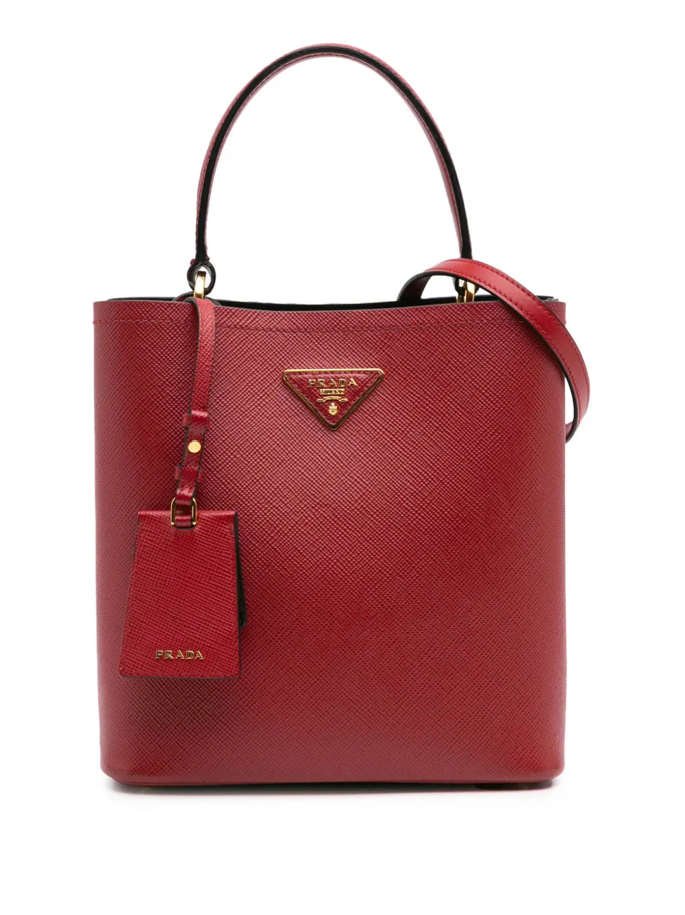 Pre-owned Prada 2013-2024 Medium Saffiano Cuir Panier Satchel