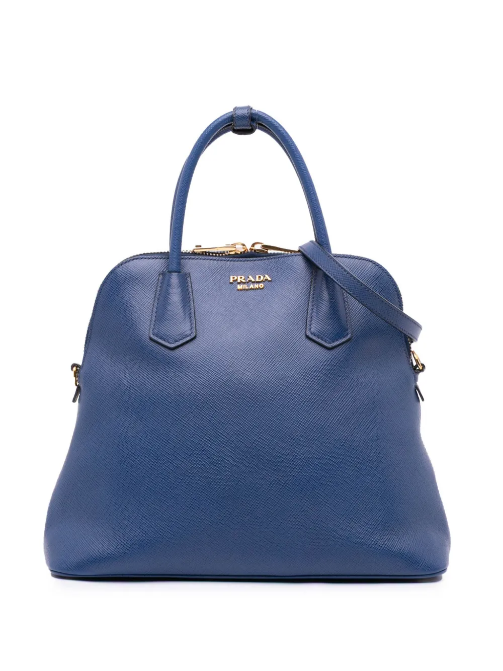 Pre-owned Prada 2000-2024 Large Saffiano Cuir Dome Bag Satchel