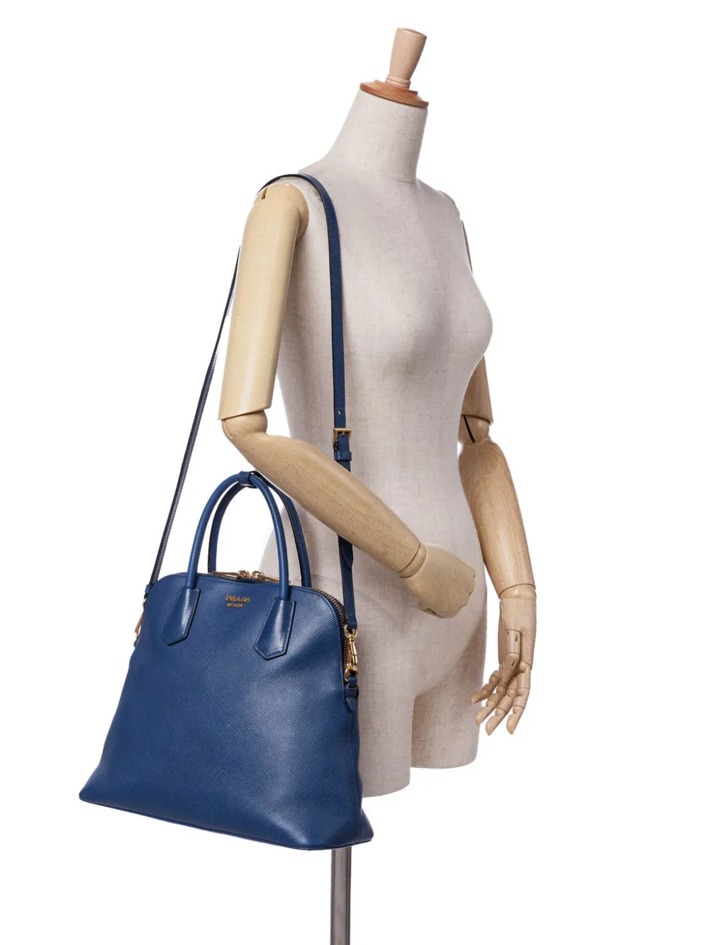 Prada Pre-Owned 2000-2024 Large Saffiano Cuir Dome Bag satchel | Pre-Owned | Image 2