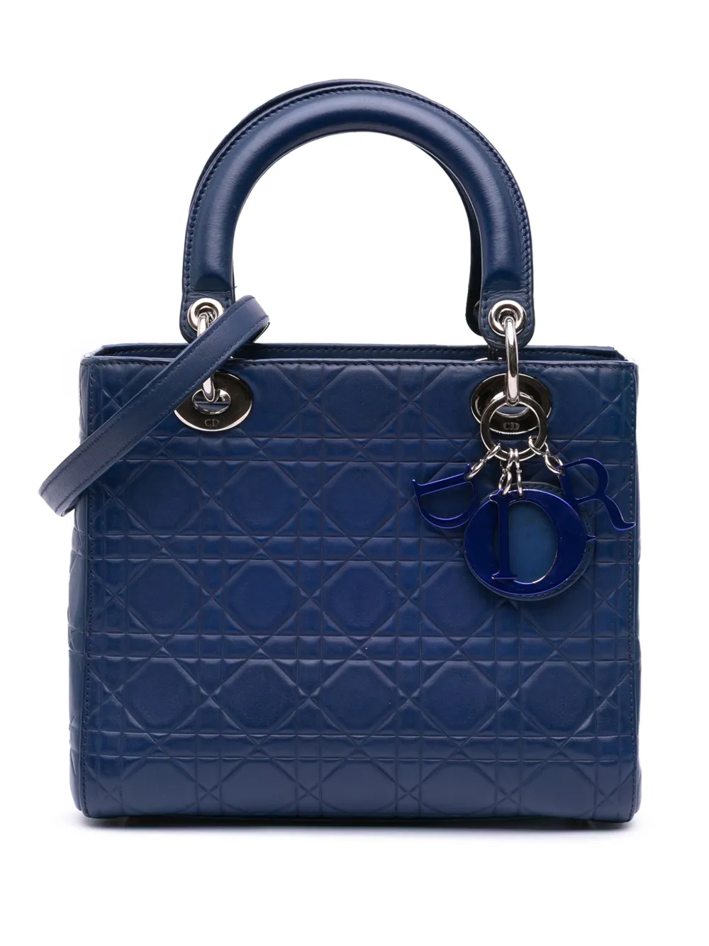 Christian Dior Pre-Owned 2013 ミディアム ウルトラマット カーフスキン エンボス カナージュ レディ Christian Dior Pre-Owned 2013 ミディアム ウルトラマット カーフスキン エンボス カナージュ レディ
