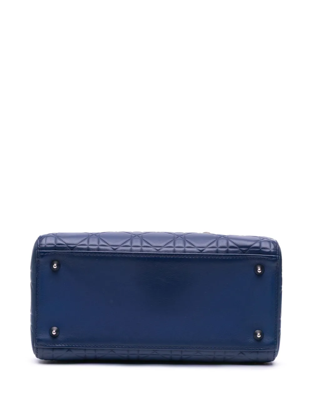 Pre-owned Dior 2013 Medium Ultra Matte Calfskin Embossed Cannage Lady Satchel