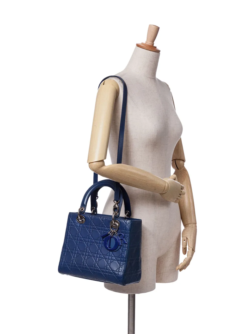 Christian Dior Pre-Owned 2013 Medium Ultra Matte Calfskin Embossed Cannage Lady Dior satchel | Pre-Owned | Image 2