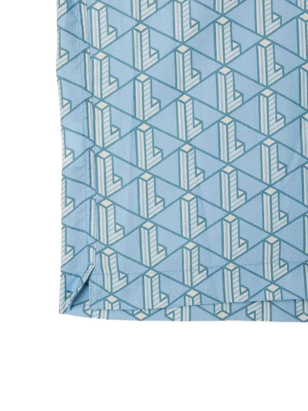 Lacoste Overhemd met monogram-print Blauw