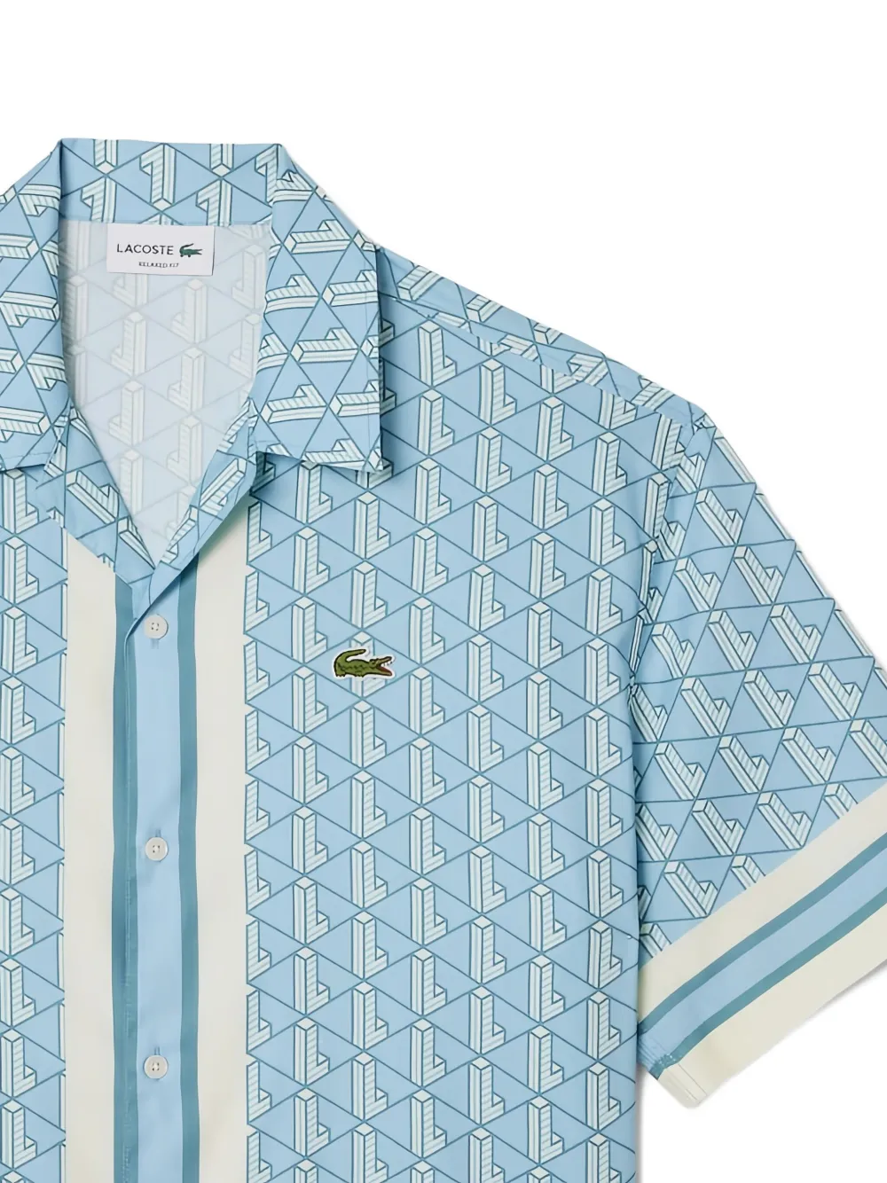 Lacoste Overhemd met monogram-print Blauw