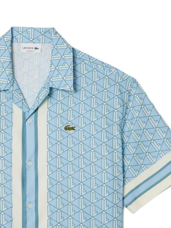 LACOSTE モノグラム LACOSTE / ラコステ】モノグラムオープンカラーシャツ（シャツ