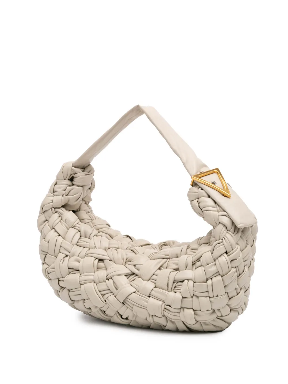 Pre-owned Bottega Veneta 2012-2024 Foulard Intrecciato Calfskin Banana Hobo Bag