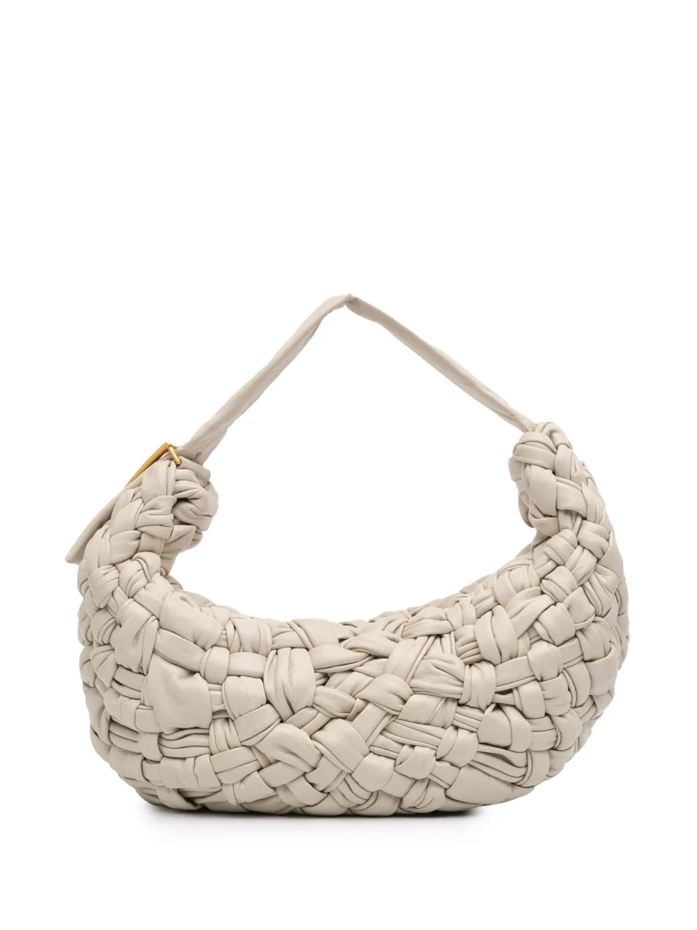Bottega Veneta Pre-Owned 2012-2024 Foulard Intrecciato Calfskin Banana hobo bag | White | Image 1