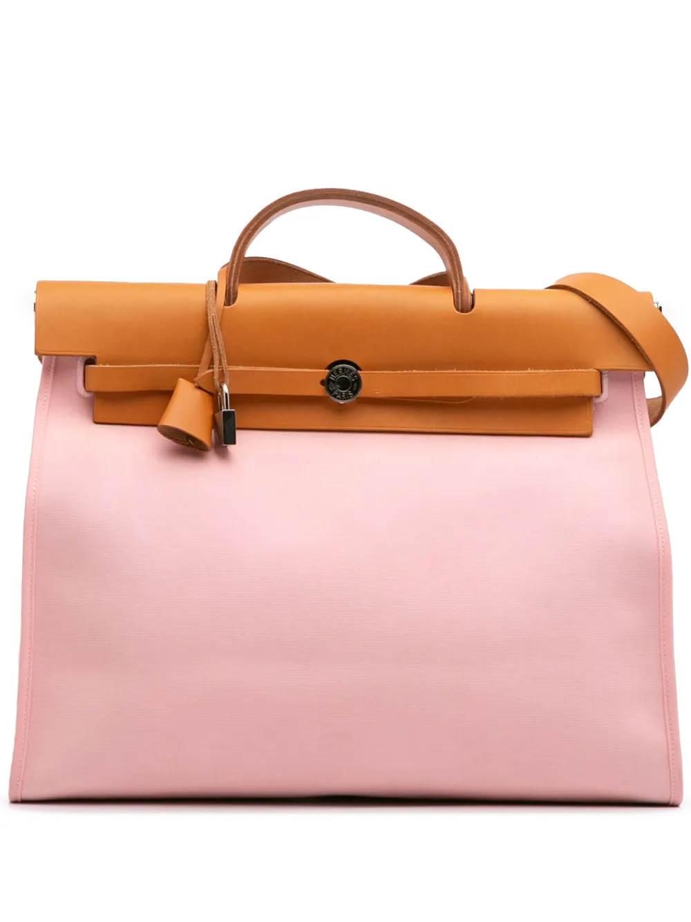 Pre-owned Hermes 2015 Herbag Zip Toile 39 Satchel