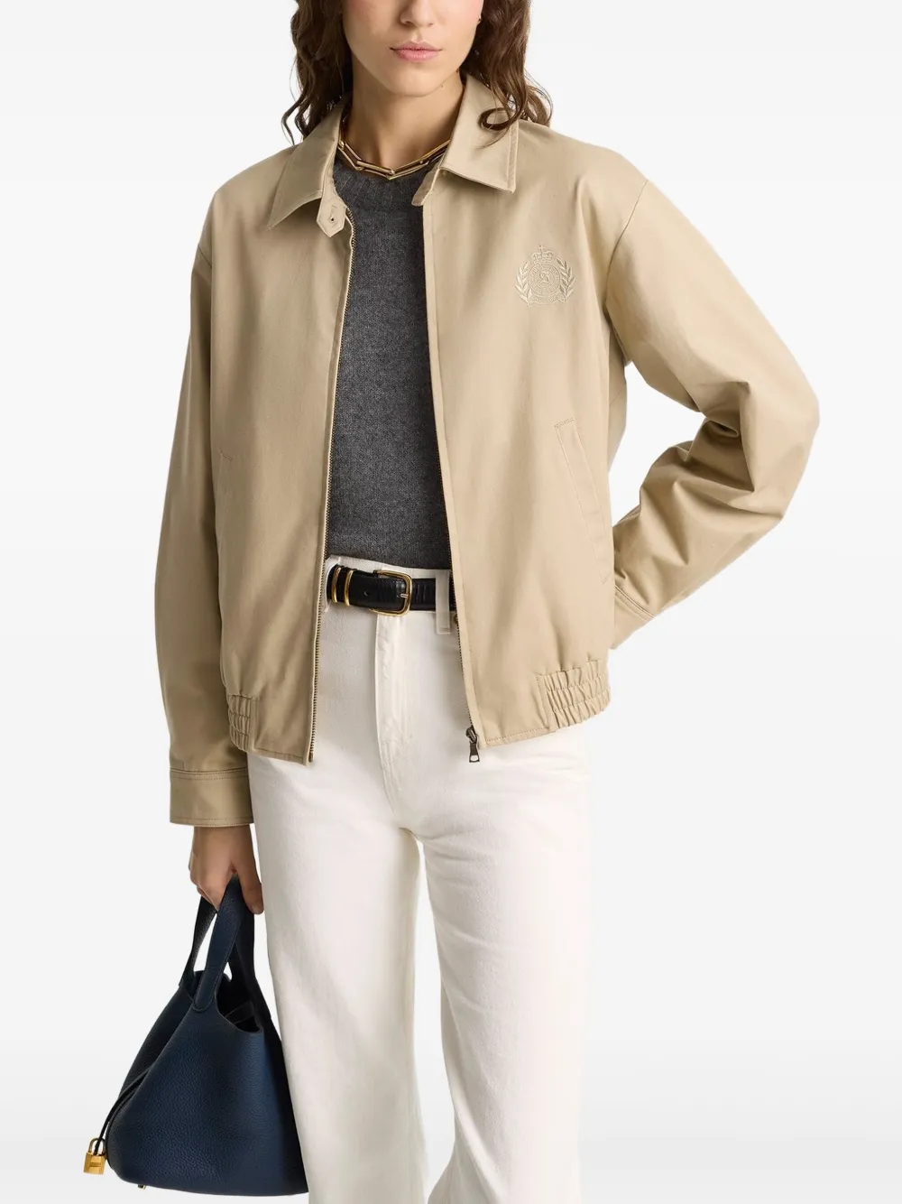 Shop Sporty And Rich H&w Crest Jacket