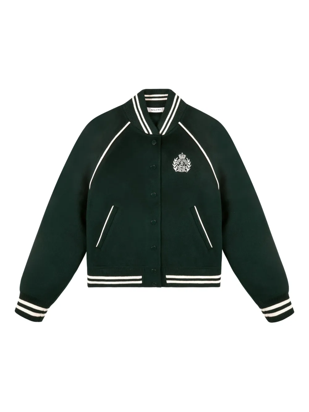 Sporty & Rich H&W Crest bomberjack Groen