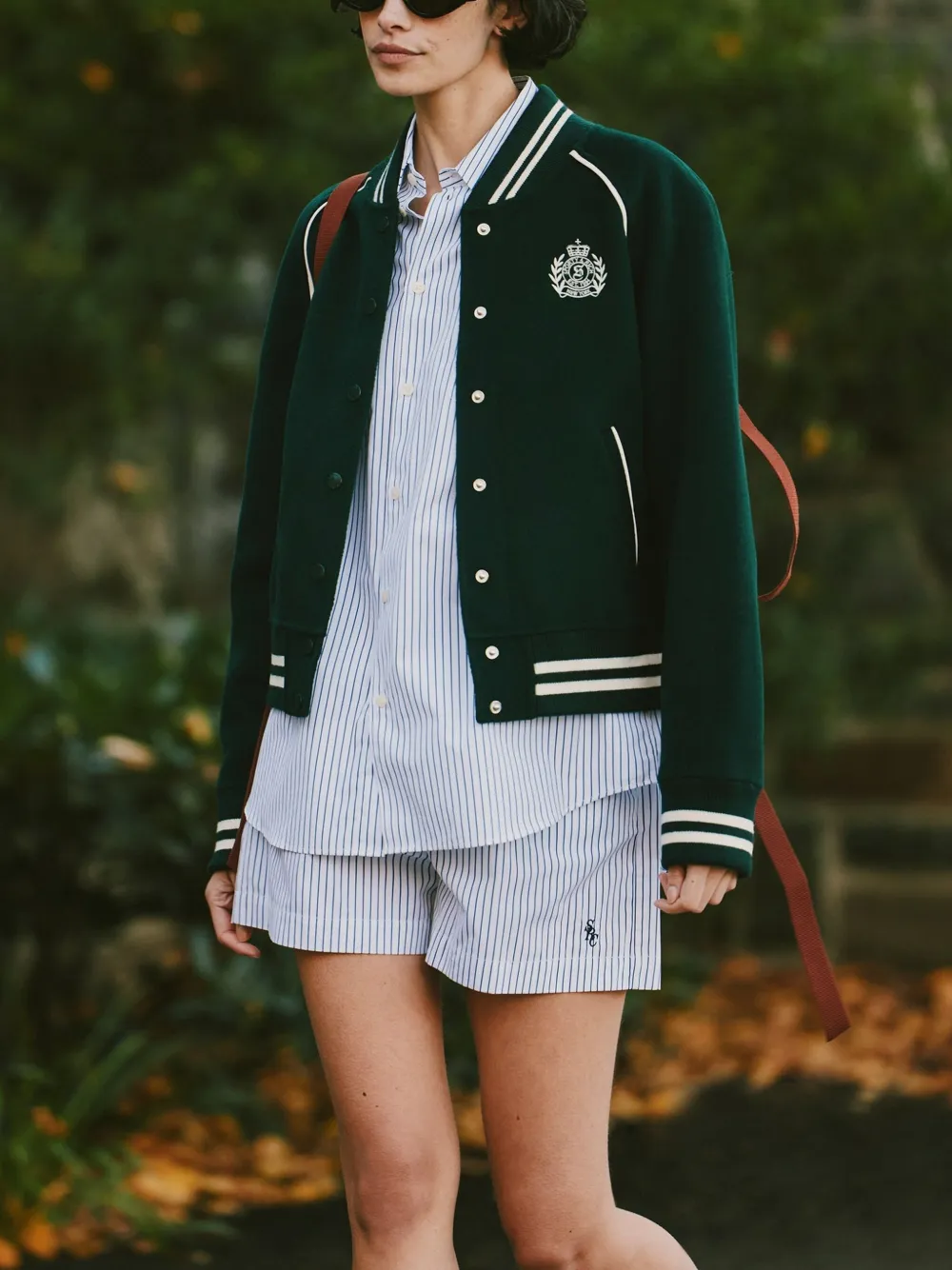 Sporty & Rich H&W Crest bomberjack Groen
