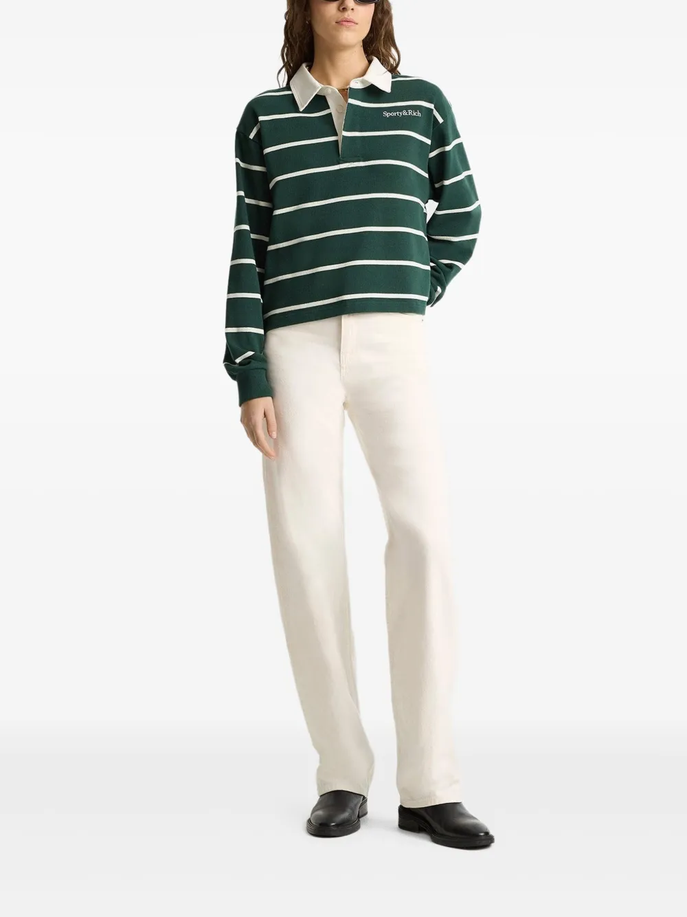 Sporty & Rich Katoenen polotop - Groen