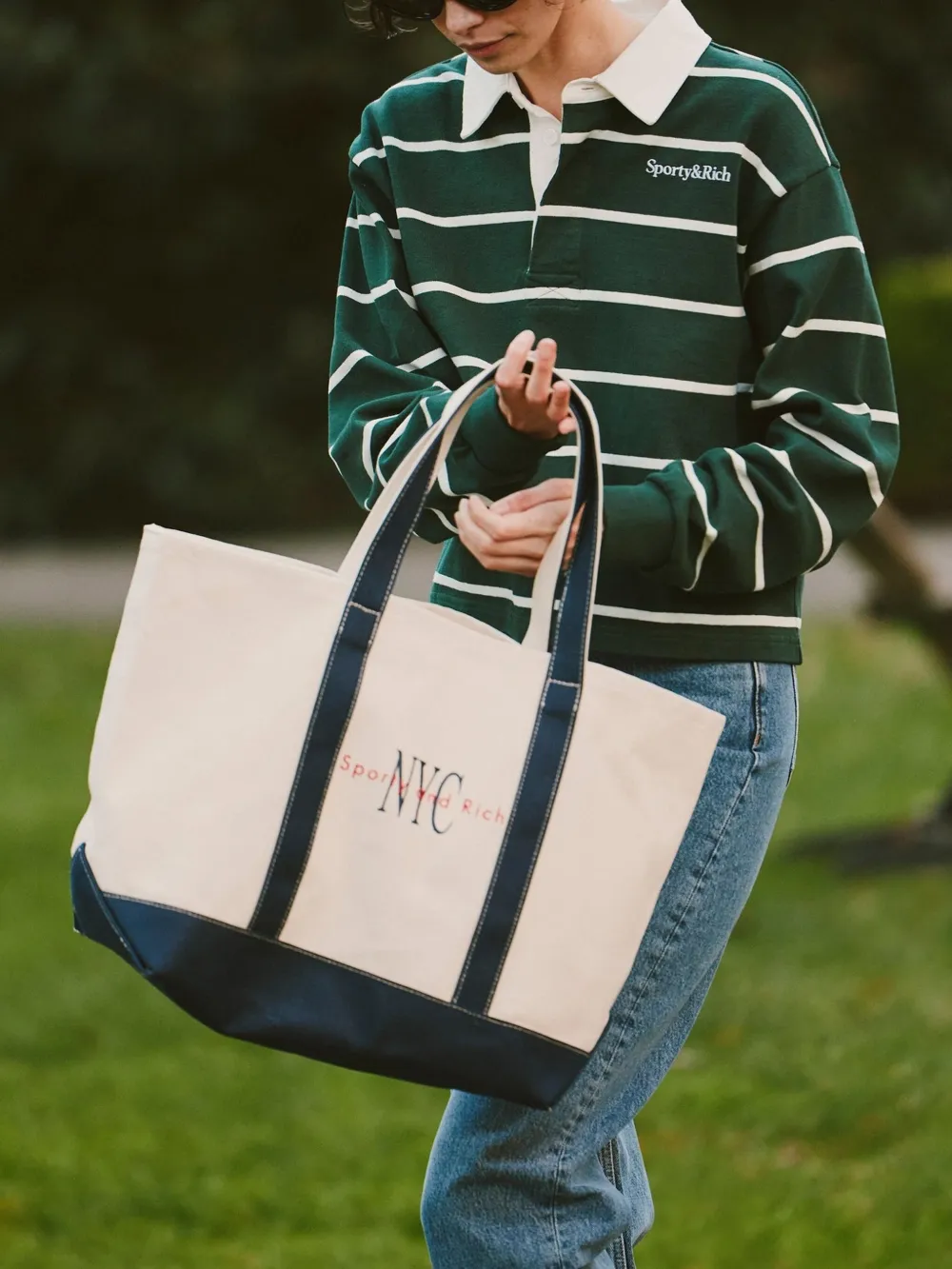 Sporty & Rich Katoenen polotop Groen