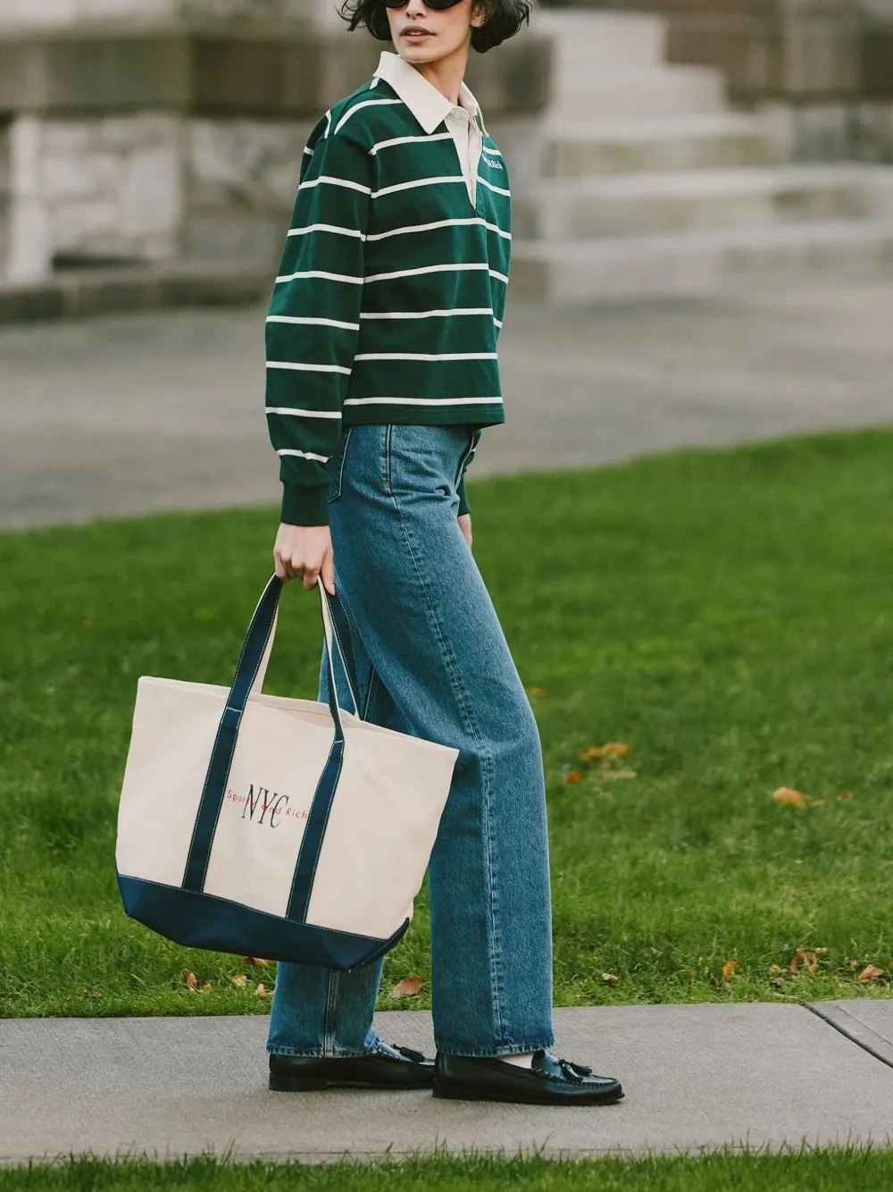 Sporty & Rich Katoenen polotop Groen