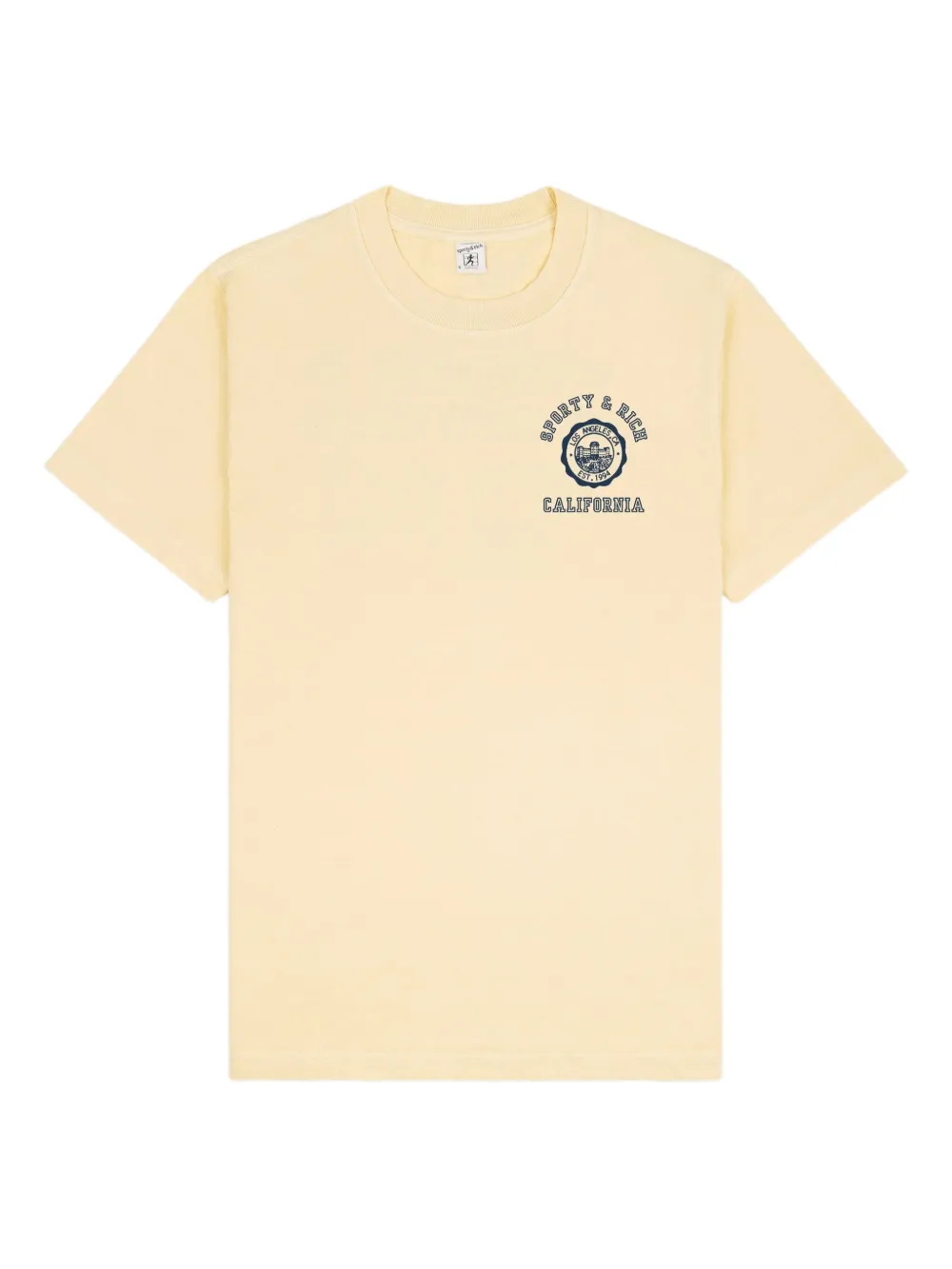 Sporty & Rich California Emblem T-shirt Geel