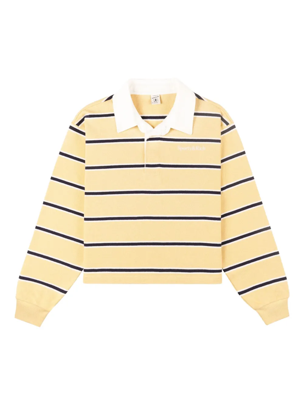 Sporty & Rich Poloshirt met Serif-logo Geel