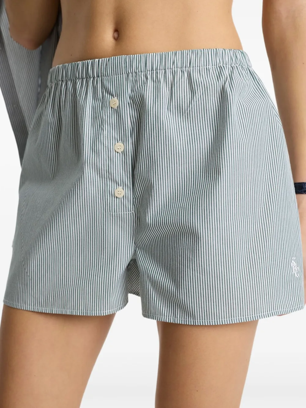 Sporty & Rich Katoenen shorts Groen