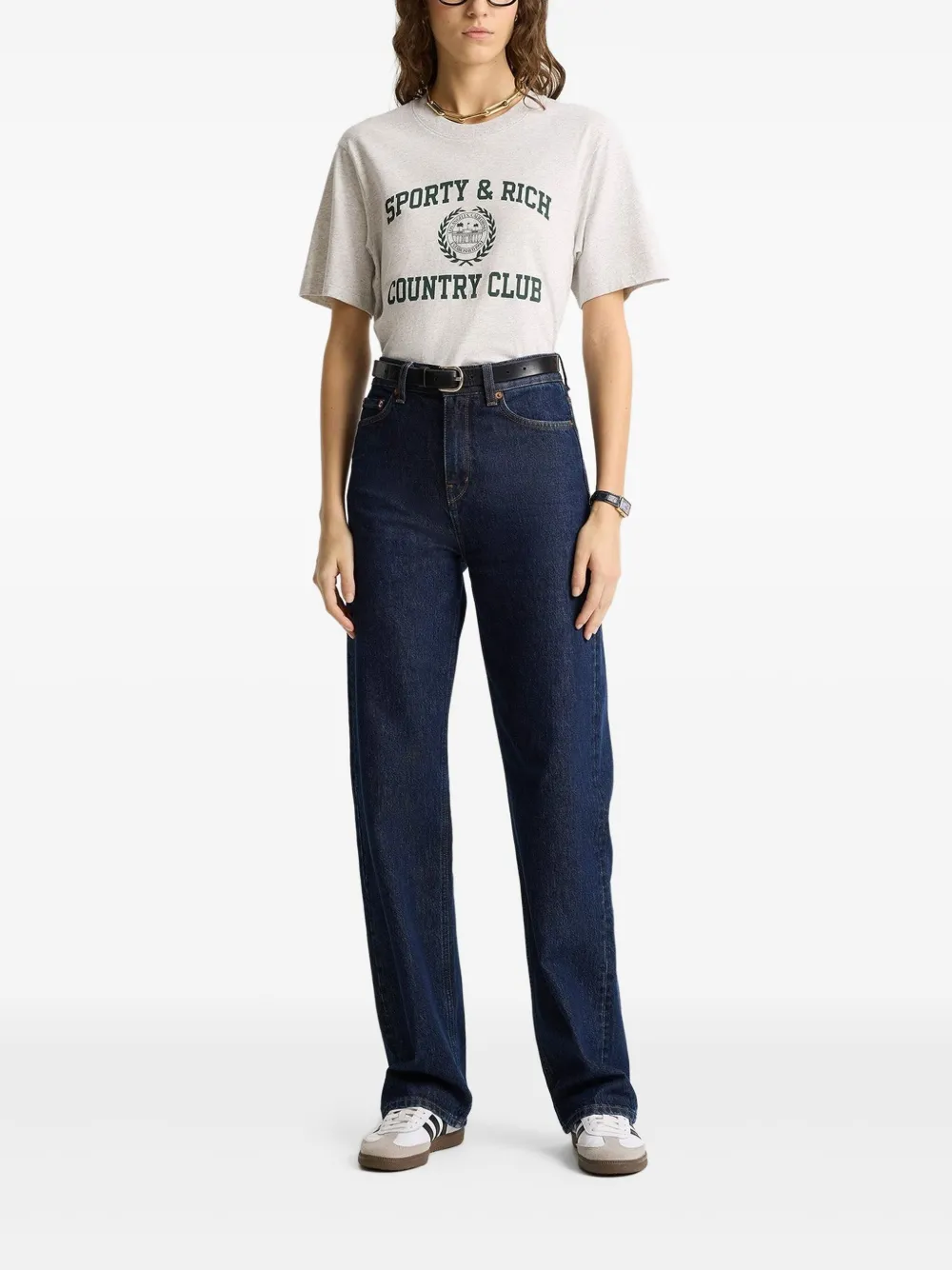 Shop Sporty And Rich Varsity Crest T-shirt