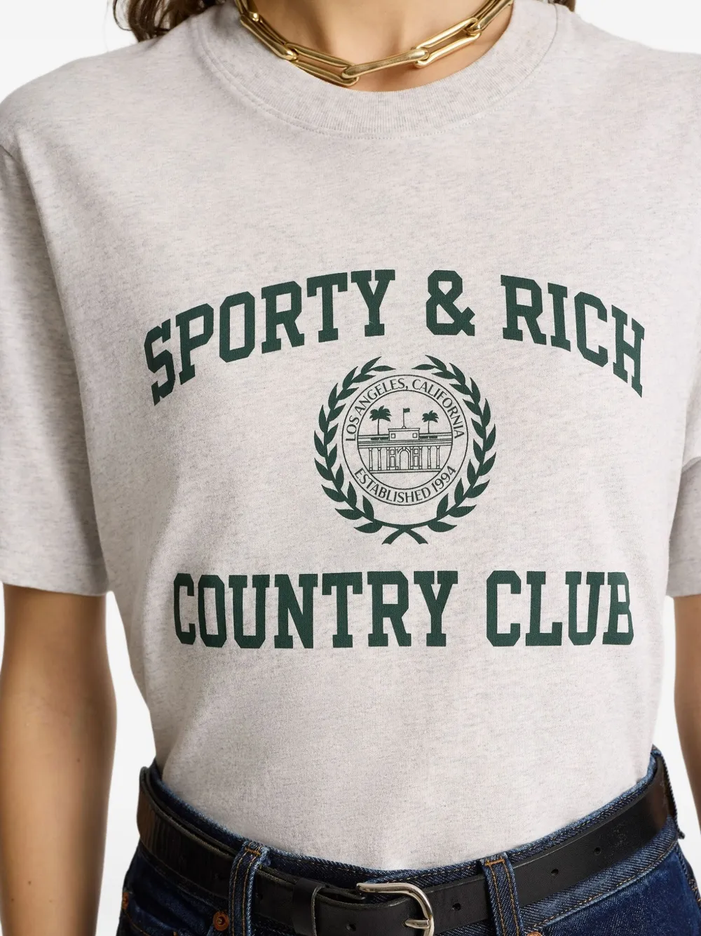 Shop Sporty And Rich Varsity Crest T-shirt