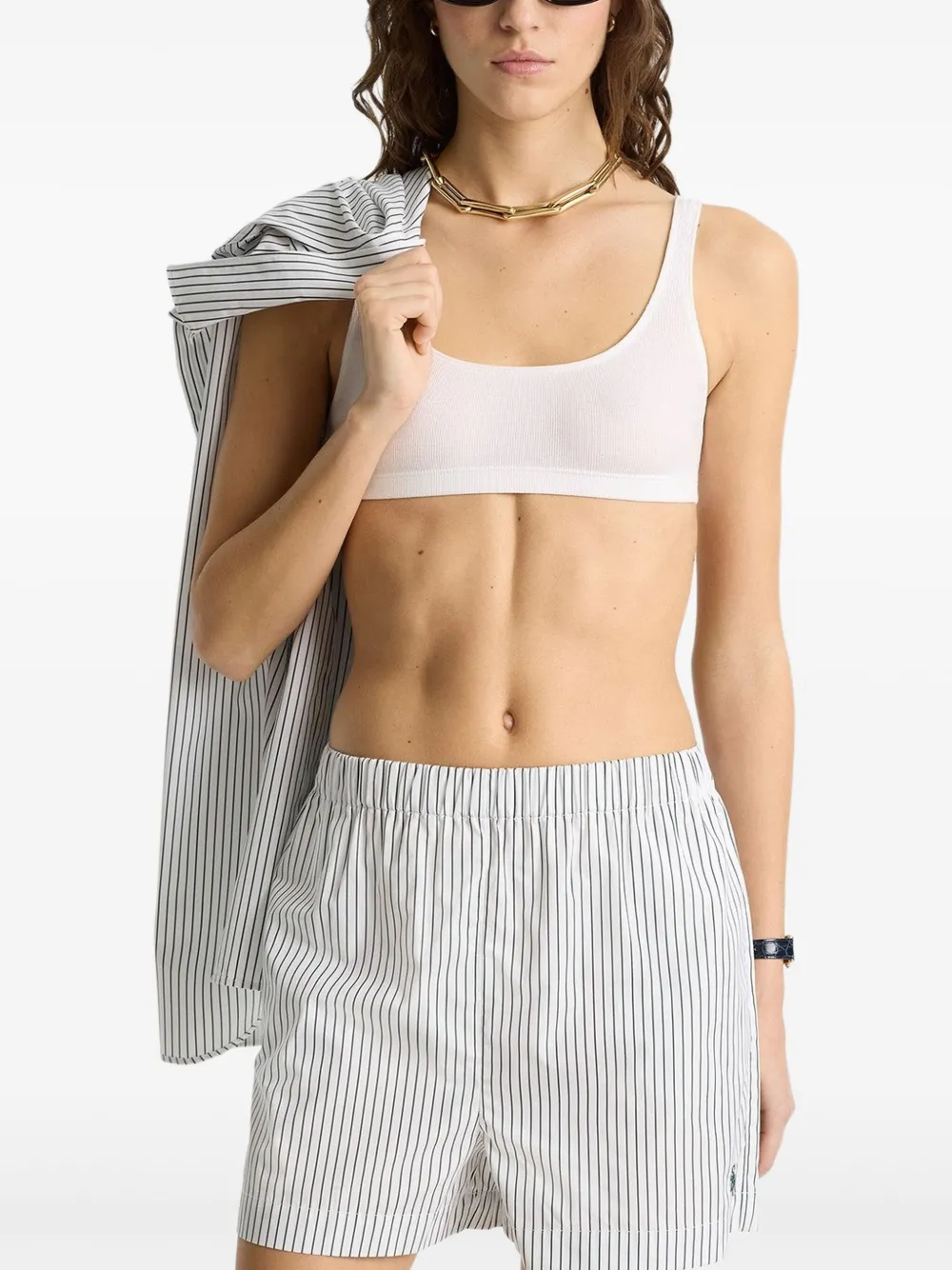 Sporty & Rich SRC shorts Wit