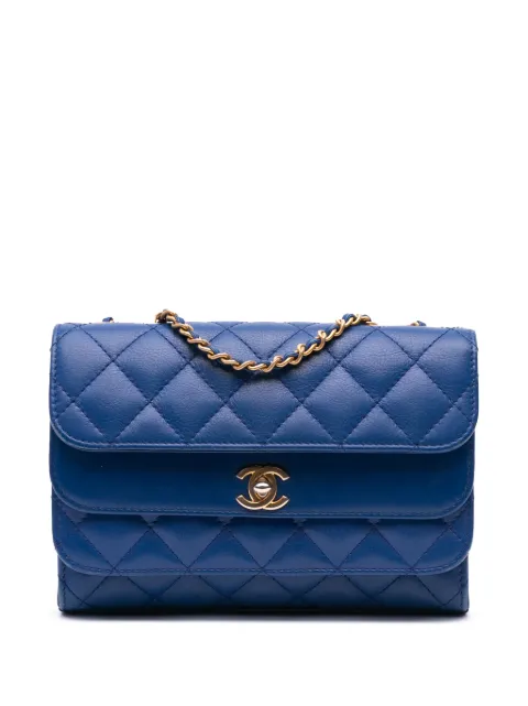 CHANEL Pre-Owned 2019 CC Quilted Calfskin Triple Flap shoulder bag