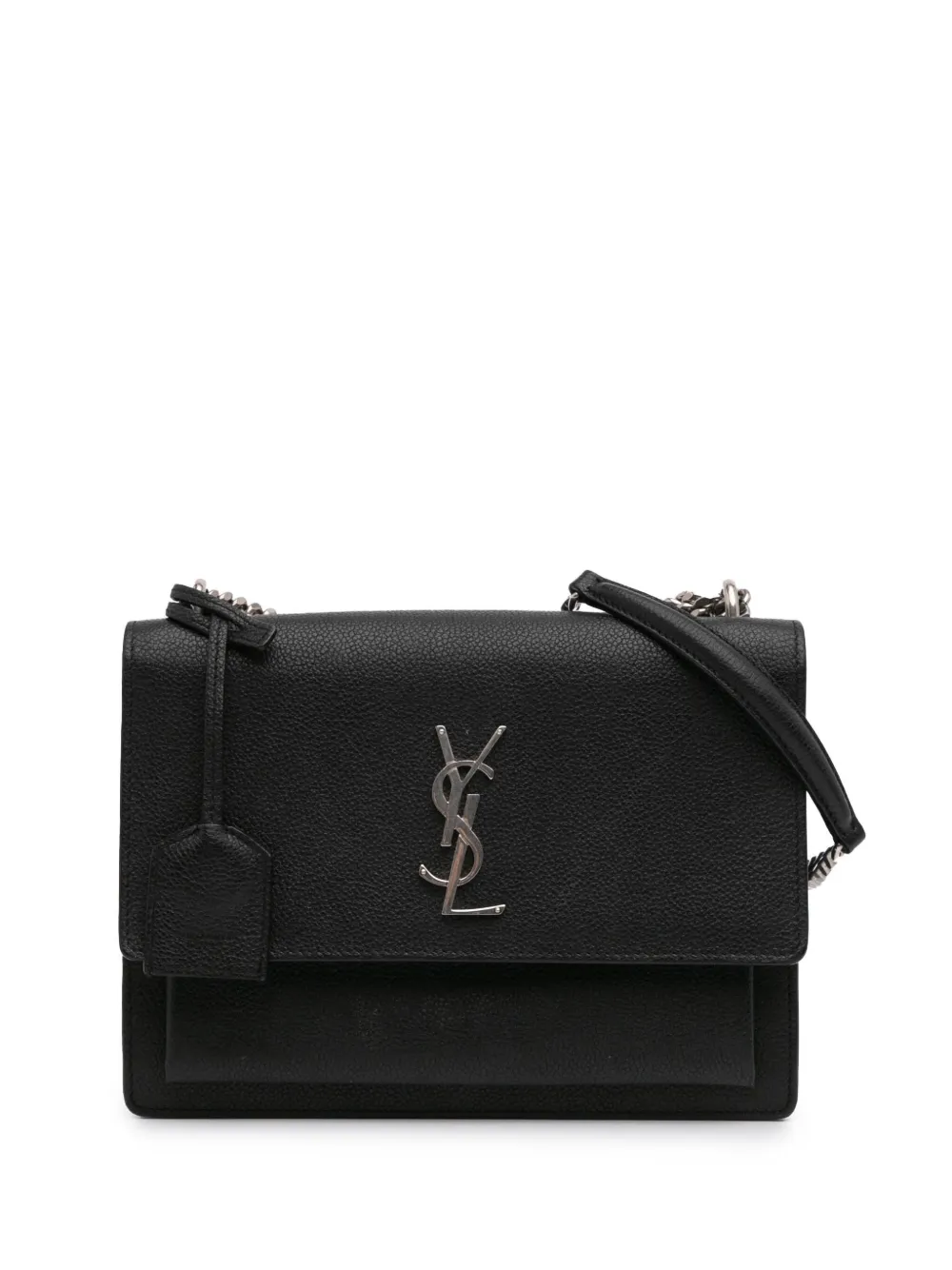 Pre-owned Saint Laurent 2016 Medium Grained Calfskin Monogram Sunset Crossbody Bag