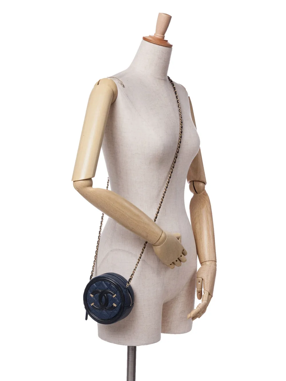 CHANEL Pre-Owned 2019 Caviar CC Filigree Round crossbody bag | Pre-Owned | Image 2