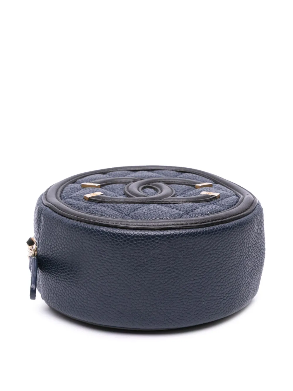 CHANEL Pre-Owned 2019 Caviar CC Filigree Round crossbody bag | Bags | Image 4