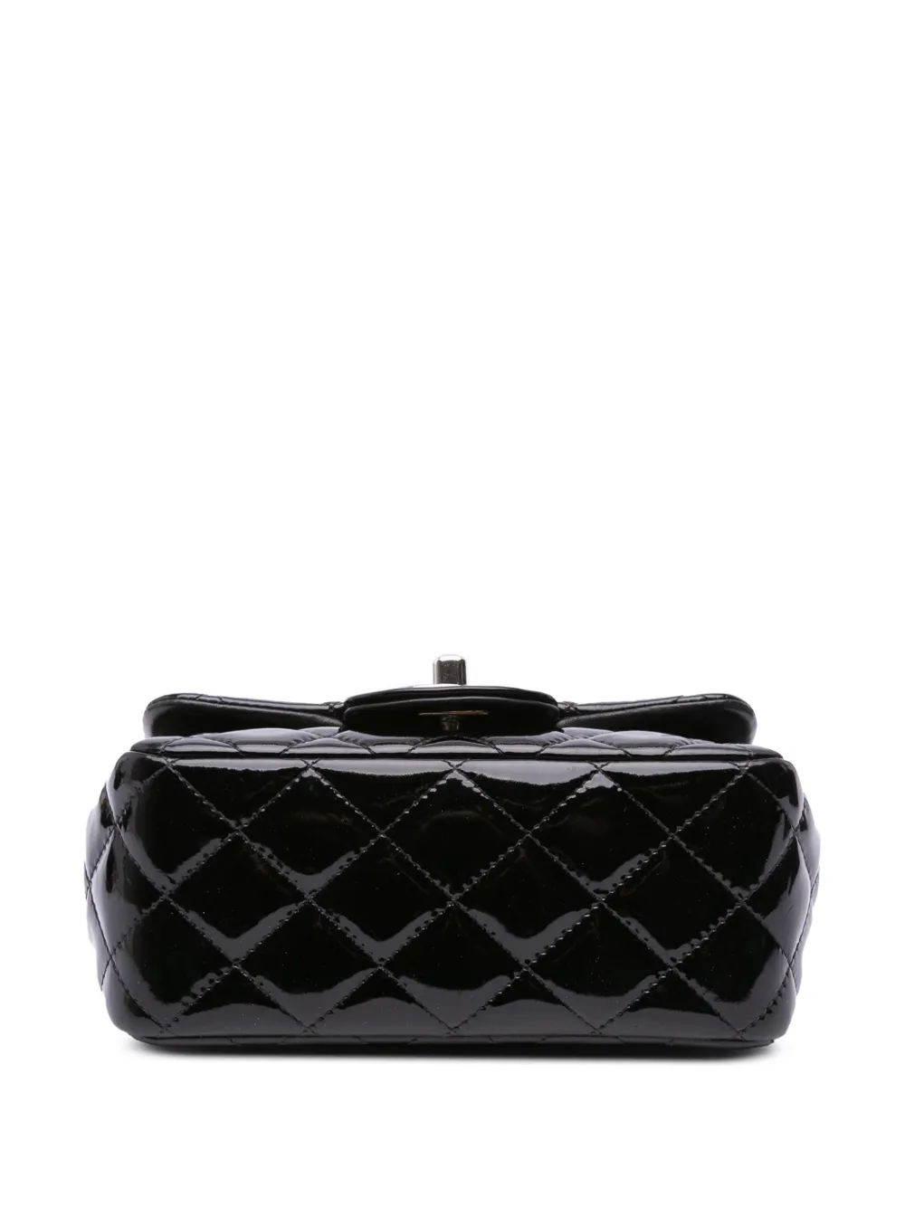 Pre-owned Chanel 2012-2013 Mini Square Classic Patent Single Flap Crossbody Bag