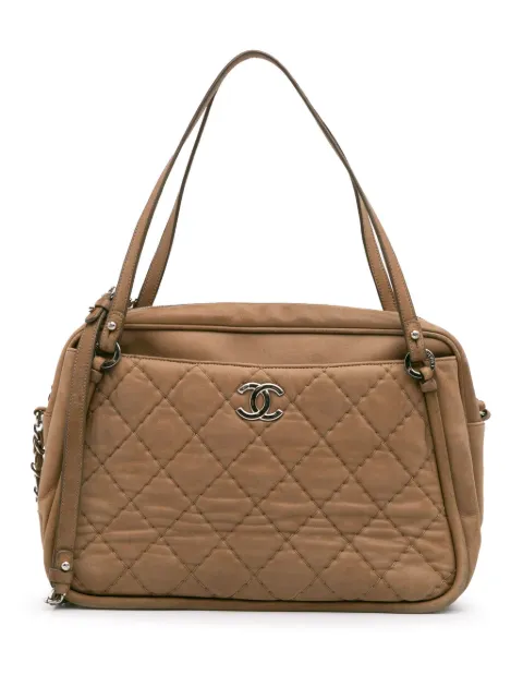 CHANEL Pre-Owned 2012 Quilted Iridescent Calfskin Relax CC satchel