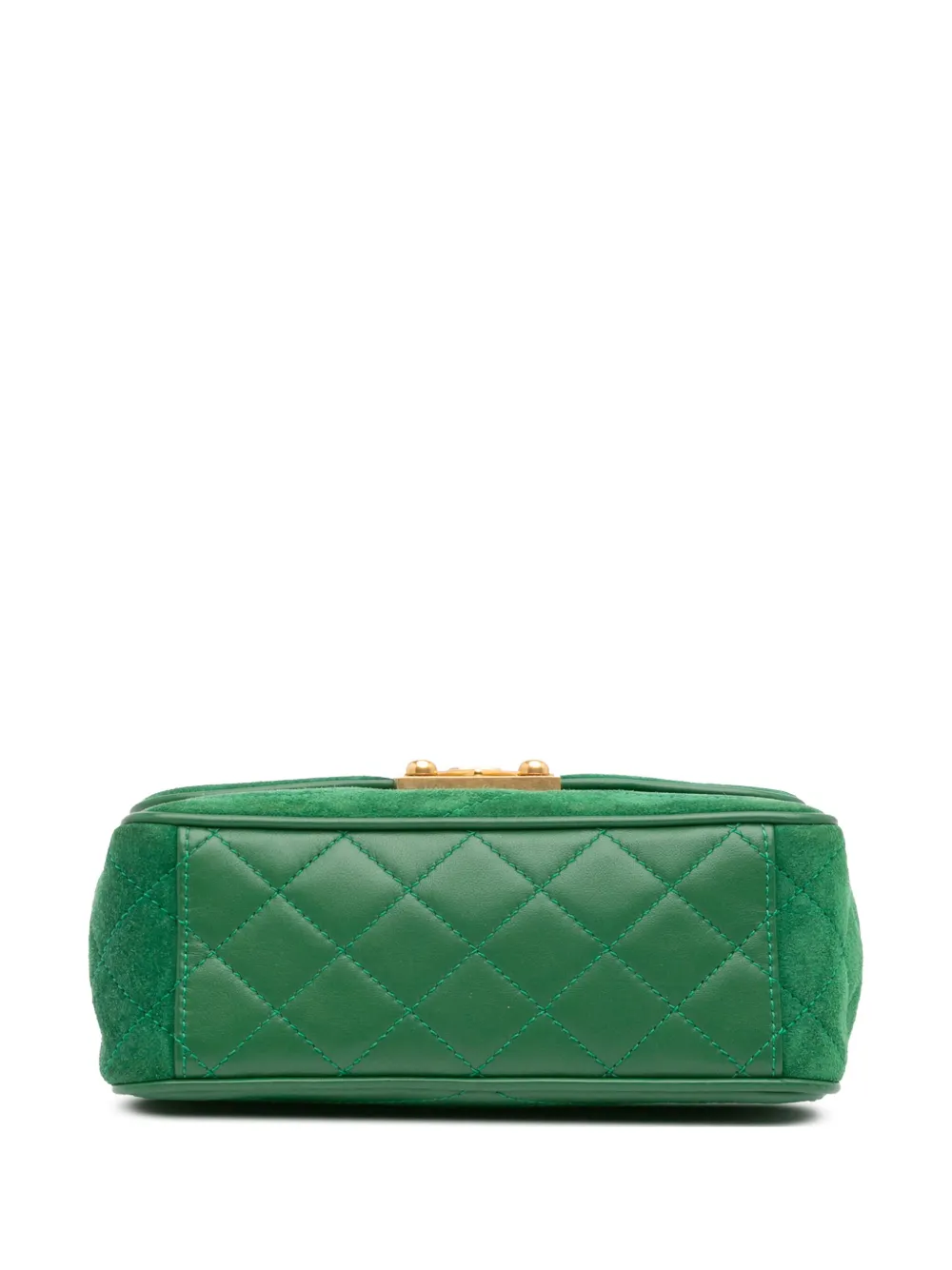 Pre-owned Chanel 2015-2016 Small Suede And Lambskin Pagoda Flap Crossbody Bag