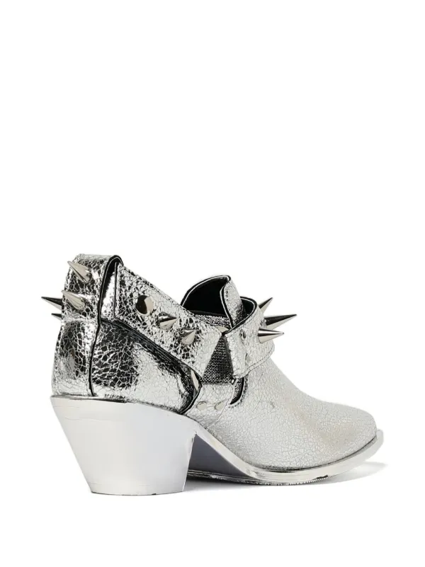 Junya Watanabe spike-studded Leather Boots | Grey | FARFETCH