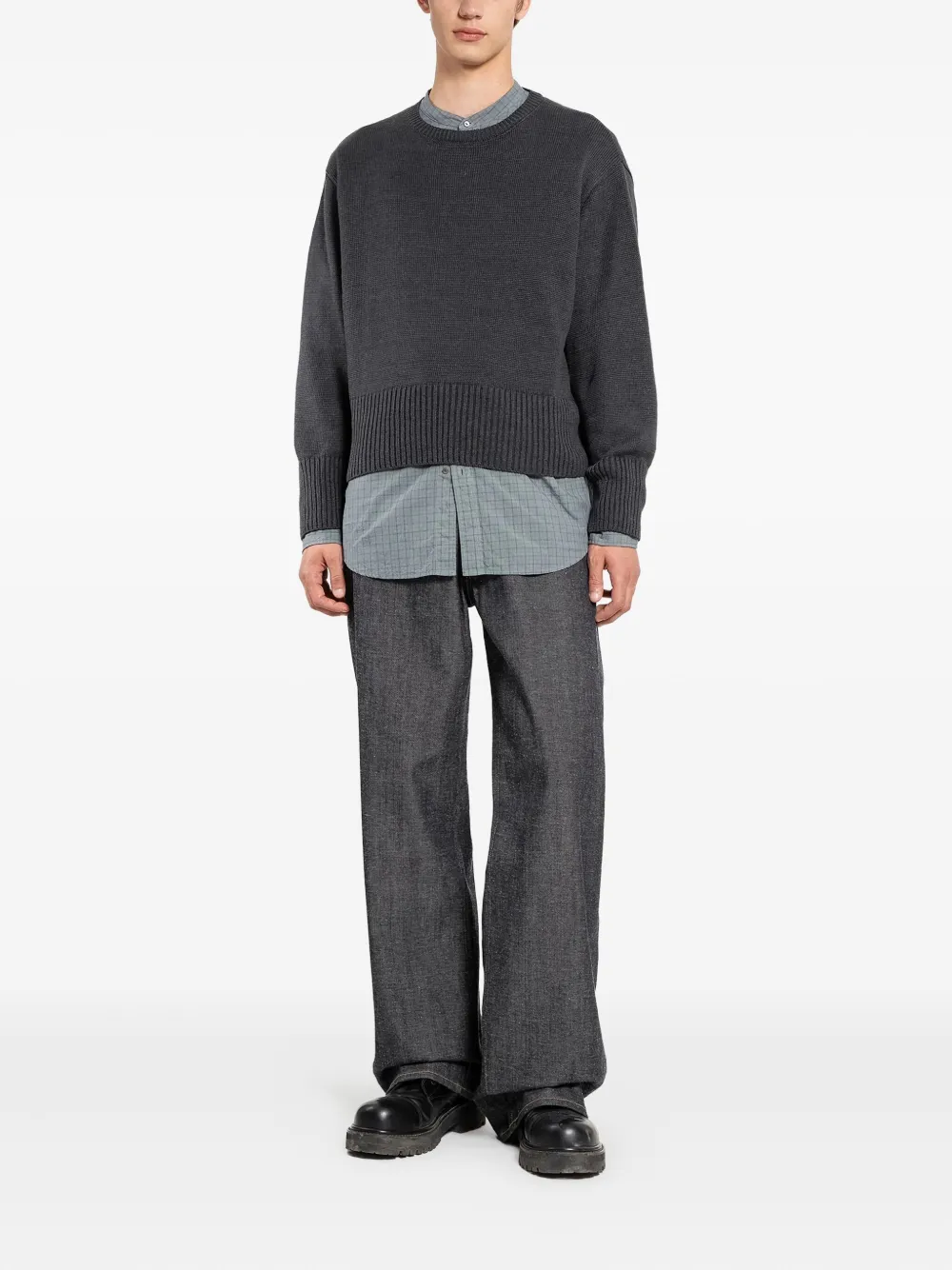 TAIGA TAKAHASHI checked shirt - Grijs