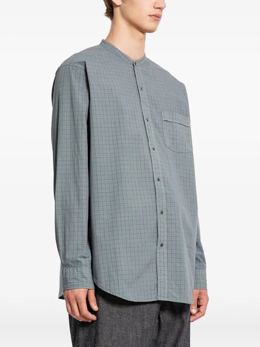 Taiga Takahashi Lotto . 104 Camicia Con Colletto A Fascia In Blue